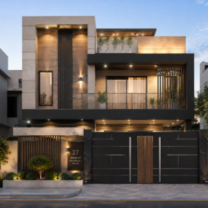 120 Sq. Yards Modern House Front Elevation Karachi